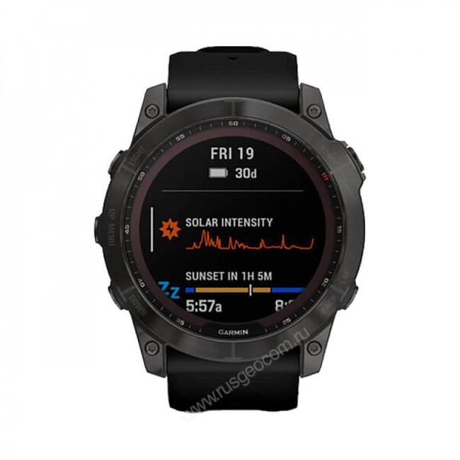 Часы Garmin Fenix 7X Sapphire Solar титановый угольно-серый DLC с силиконовым ремешком Часы Garmin Fenix 7X Sapphire Solar титановый угольно-серый DLC с силиконовым ремешком