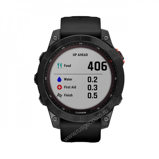 Часы Garmin Fenix 7 Solar серый с черным ремешком Часы Garmin Fenix 7 Solar серый с черным ремешком