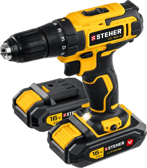 Дрель-шуруповерт CD-160-2 STEHER 2 АКБ Дрель-шуруповерт CD-160-2 STEHER 2 АКБ