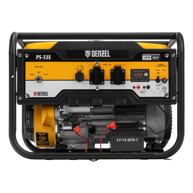 Генератор бензиновый PS-33E, 3.3 кВт Denzel Генератор бензиновый PS-33E, 3.3 кВт Denzel