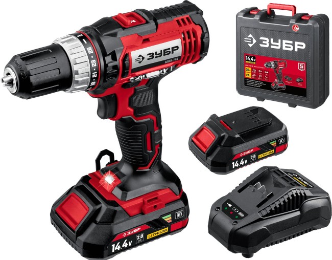 Дрель-шуруповерт ДШЛ-145-22 ЗУБР 2 АКБ Дрель-шуруповерт ДШЛ-145-22 ЗУБР 2 АКБ