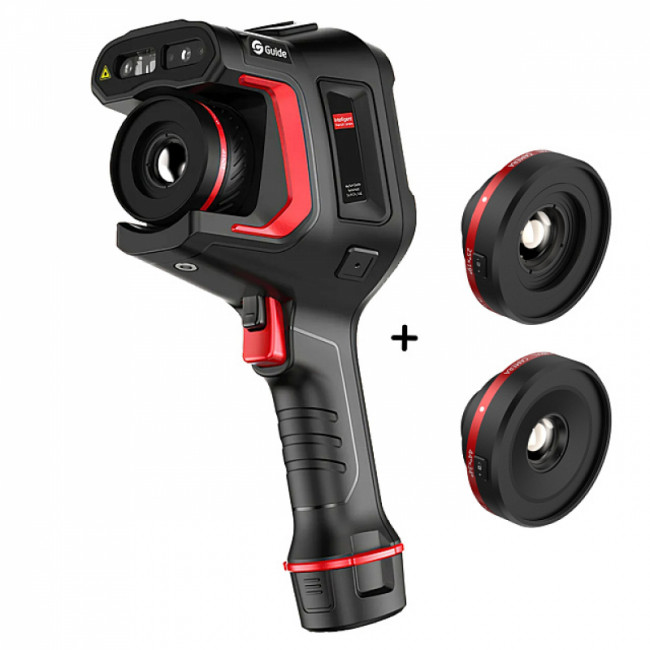 Тепловизор Guide H3 с поверкой в комплекте с широкоугольным объективом 44° x 34° и высокотемпературным объективом Тепловизор Guide H3 с поверкой в комплекте с широкоугольным объективом 44° x 34° и высокотемпературным объективом