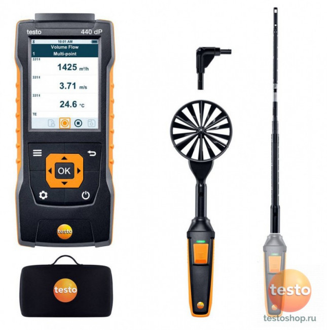 Комплект Testo 440dP для вентиляции №1 Комплект Testo 440dP для вентиляции №1