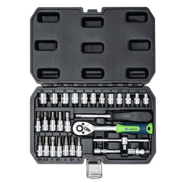 Набор инструментов 1/4" 29 предметов Сибртех Набор инструментов 1/4" 29 предметов Сибртех