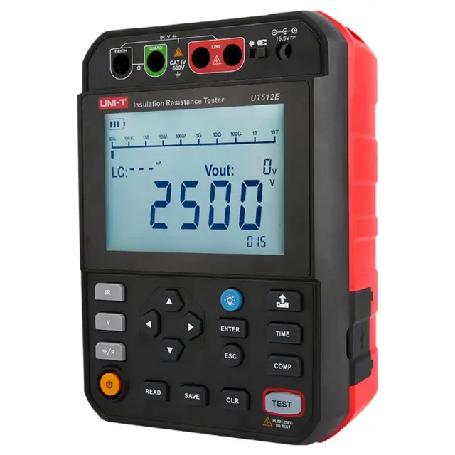 Измеритель сопротивления изоляции UNI-T UT512E Измеритель сопротивления изоляции UNI-T UT512E