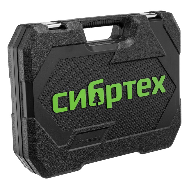 Набор инструментов 1/2", 1/4" 76 предметов Сибртех Набор инструментов 1/2", 1/4" 76 предметов Сибртех