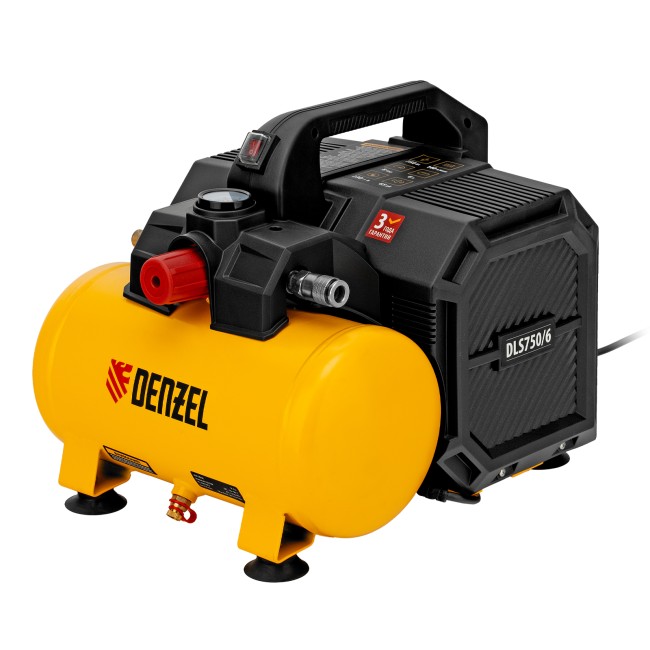 Компрессор безмасляный малошумный DLS750/6 Denzel Компрессор безмасляный малошумный DLS750/6 Denzel