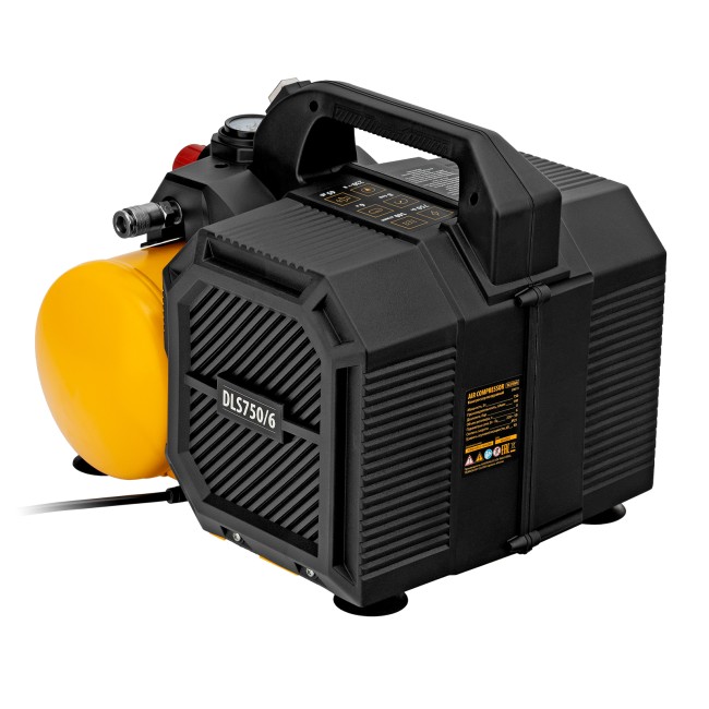 Компрессор безмасляный малошумный DLS750/6 Denzel Компрессор безмасляный малошумный DLS750/6 Denzel