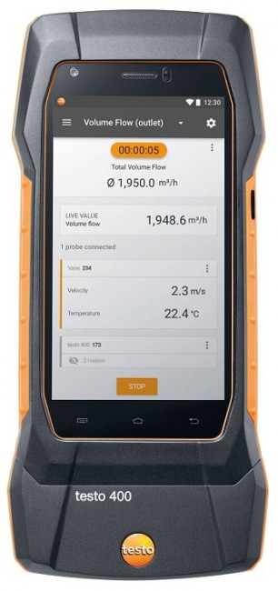 Комплект Testo 400 для вентиляции с зондом с обогреваемой струной Комплект Testo 400 для вентиляции с зондом с обогреваемой струной